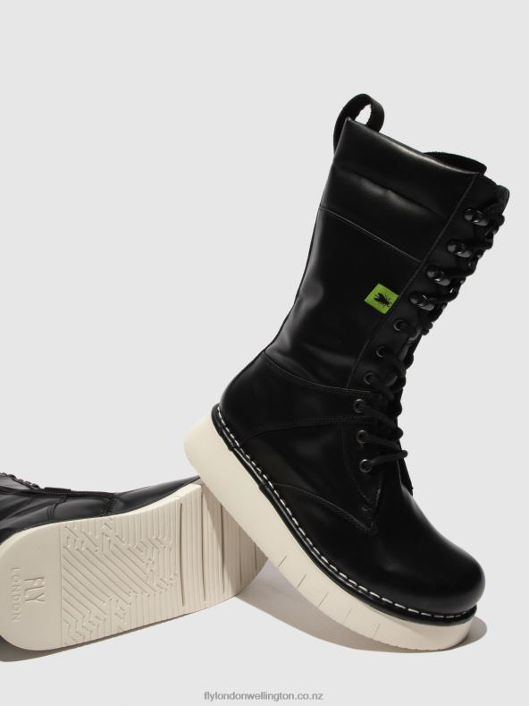 Women Fly London TUNDER BLACK Lace-up Boots IEVA245 0B6X4313