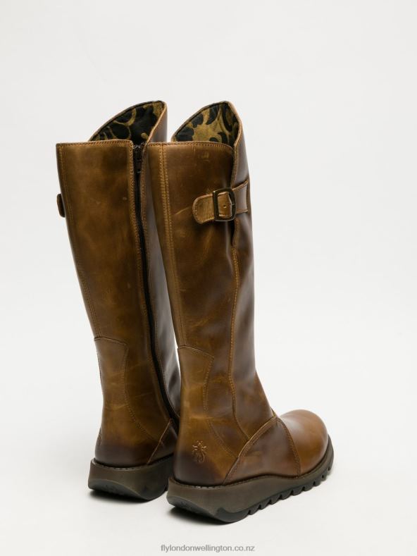 Women Fly London CAMEL Zip Up Boots MOL 2 0B6X4352