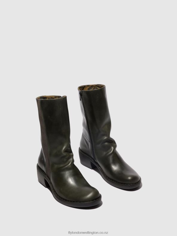 Women Fly London DIESEL/DIESEL Zip Up Boots MECY092 0B6X4300