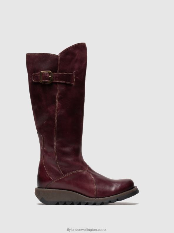Women Fly London RUG PURPLE Zip Up Boots MOL 2 0B6X4340