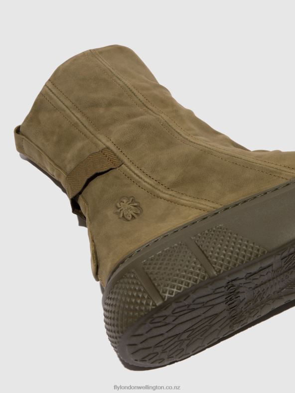 Women Fly London SORANO MILITRY Zip Up Boots ESEN485 0B6X4324