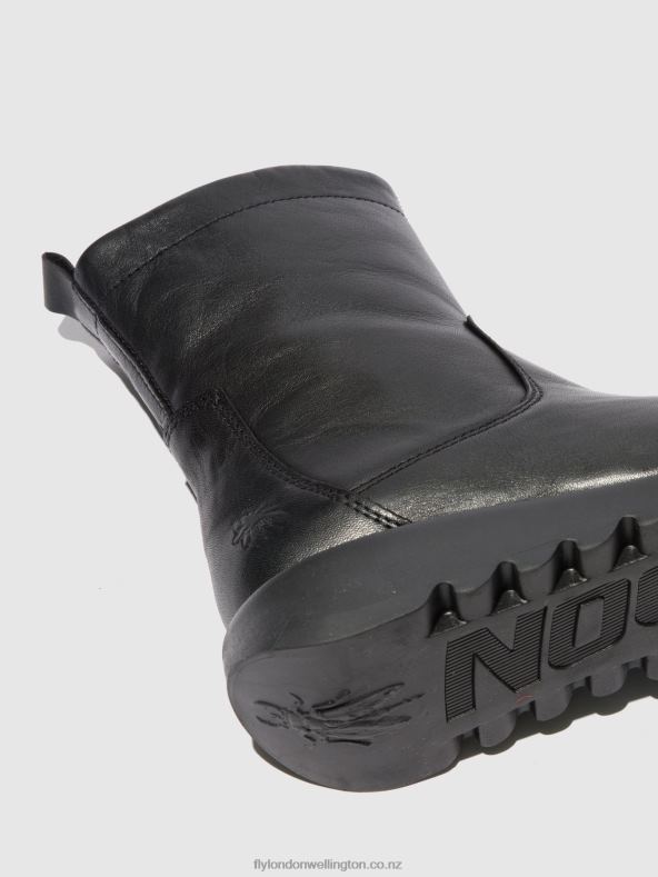 Women Fly London VELVET BLACK(BLACK) Zip Up Boots SAUK794 0B6X4317