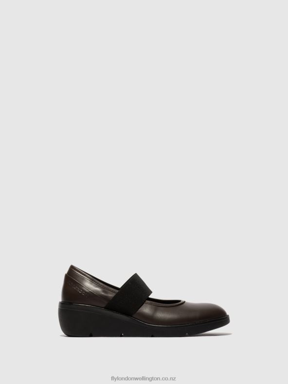 Women Fly London BROWN Elasticated Shoes NARA547 0B6X4687