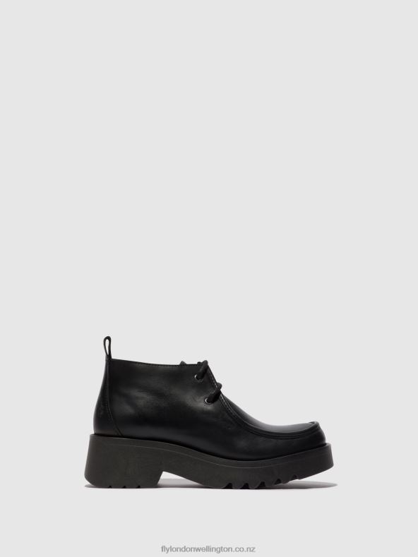 Women Fly London BLACK Lace-up Shoes MEGG90 0B6X4680