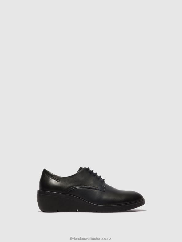 Women Fly London BLACK Lace-up Shoes NEPE548 0B6X4683