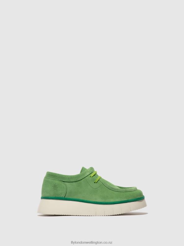 Women Fly London LIME GREEN Lace-up Shoes CEZA437 0B6X4657