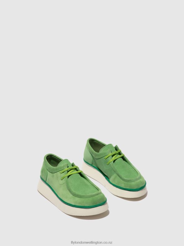 Women Fly London LIME GREEN Lace-up Shoes CEZA437 0B6X4657