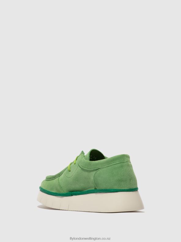 Women Fly London LIME GREEN Lace-up Shoes CEZA437 0B6X4657