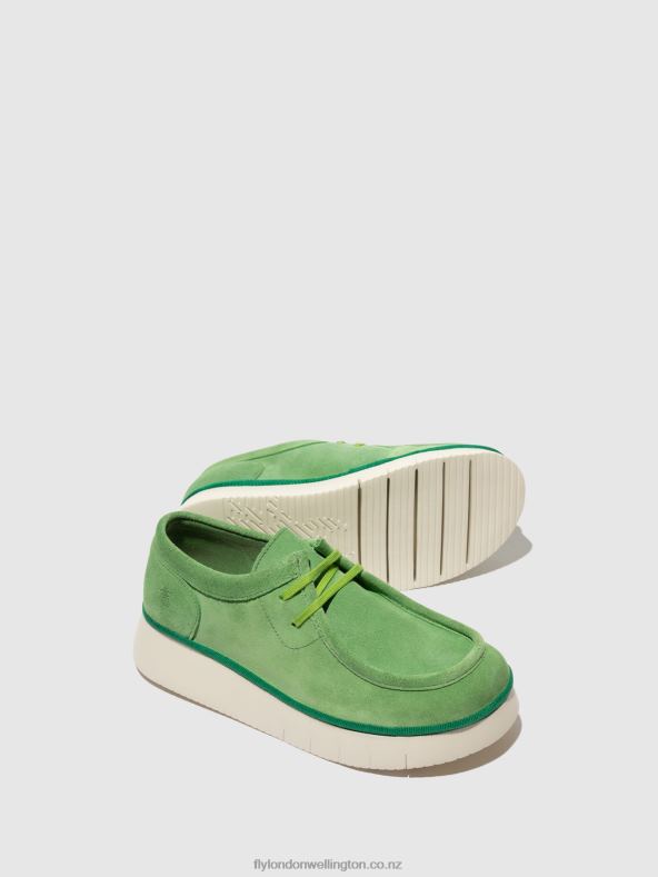 Women Fly London LIME GREEN Lace-up Shoes CEZA437 0B6X4657