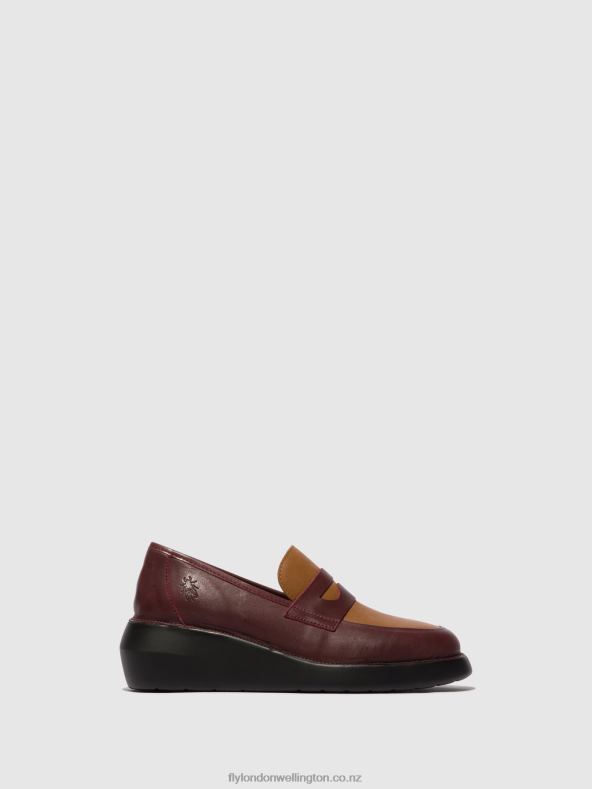Women Fly London BORDEAUX/CUOIO Loafers Shoes BLAR513 0B6X4677