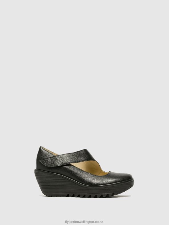 Women Fly London MOUSSE BLACK Mary Jane Shoes YASI682 0B6X4696