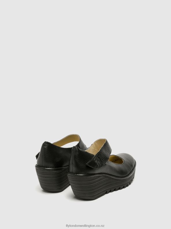 Women Fly London MOUSSE BLACK Mary Jane Shoes YASI682 0B6X4696