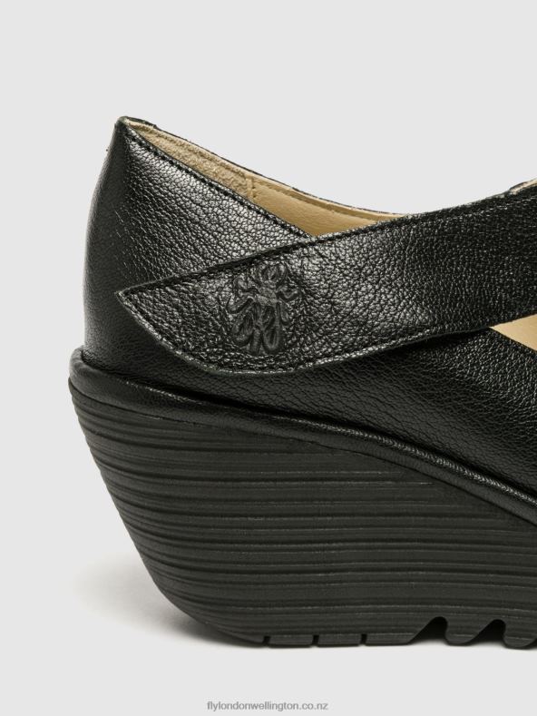 Women Fly London MOUSSE BLACK Mary Jane Shoes YASI682 0B6X4696