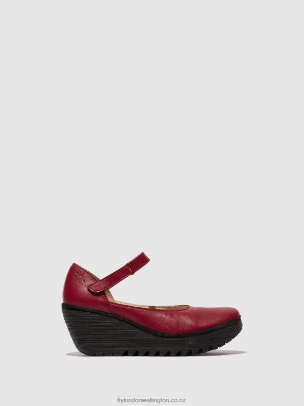 Women Fly London RED Mary Jane Shoes YAWO345 0B6X4669