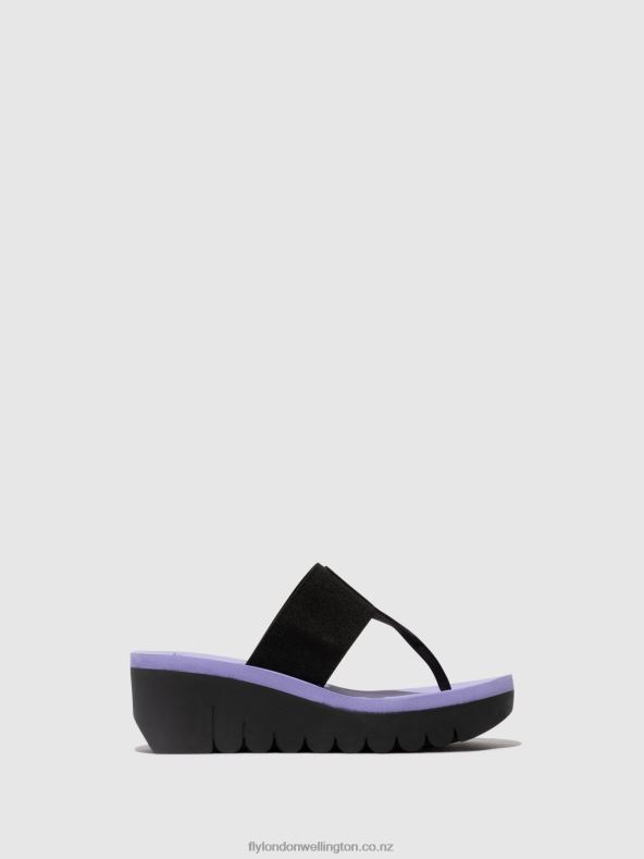 Women Fly London BLACK (VIOLA) Slip-on Mules YOMU725 0B6X4361