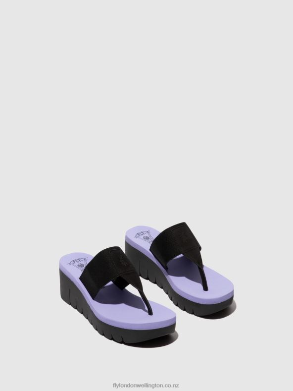 Women Fly London BLACK (VIOLA) Slip-on Mules YOMU725 0B6X4361