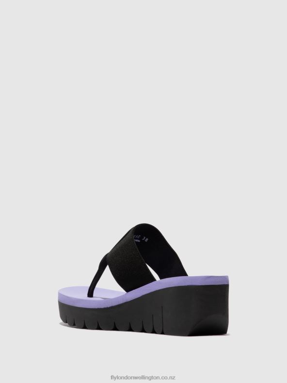 Women Fly London BLACK (VIOLA) Slip-on Mules YOMU725 0B6X4361