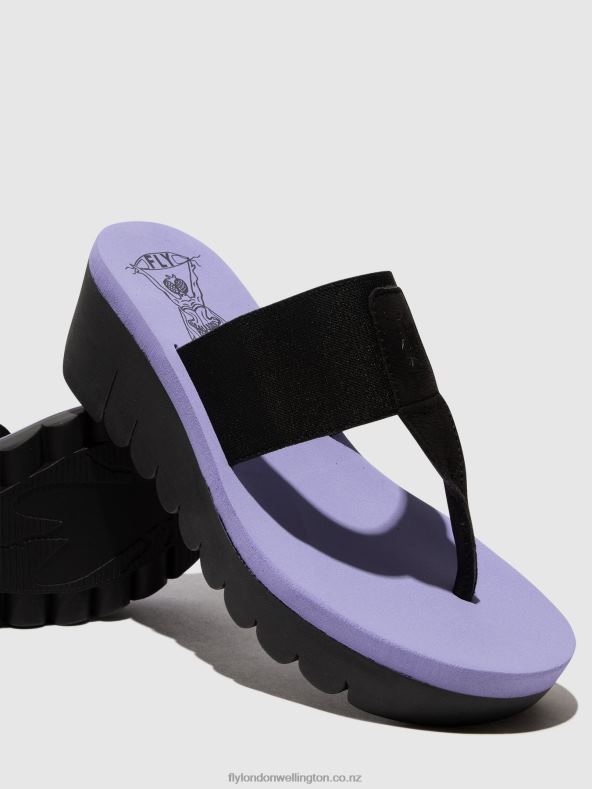 Women Fly London BLACK (VIOLA) Slip-on Mules YOMU725 0B6X4361