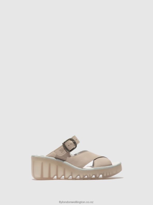 Women Fly London CLOUD Wedge Mules BOCY409 0B6X4357