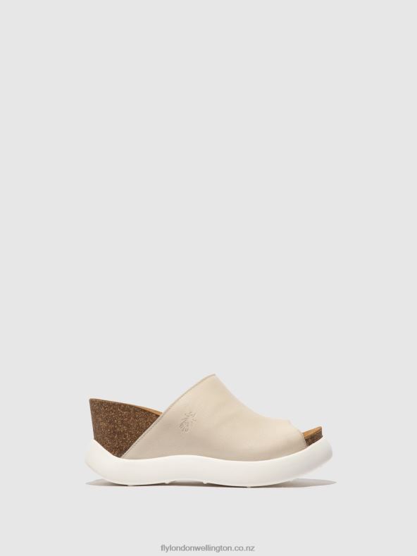 Women Fly London OFFWHITE Slip-on Mules GINO966 0B6X4365