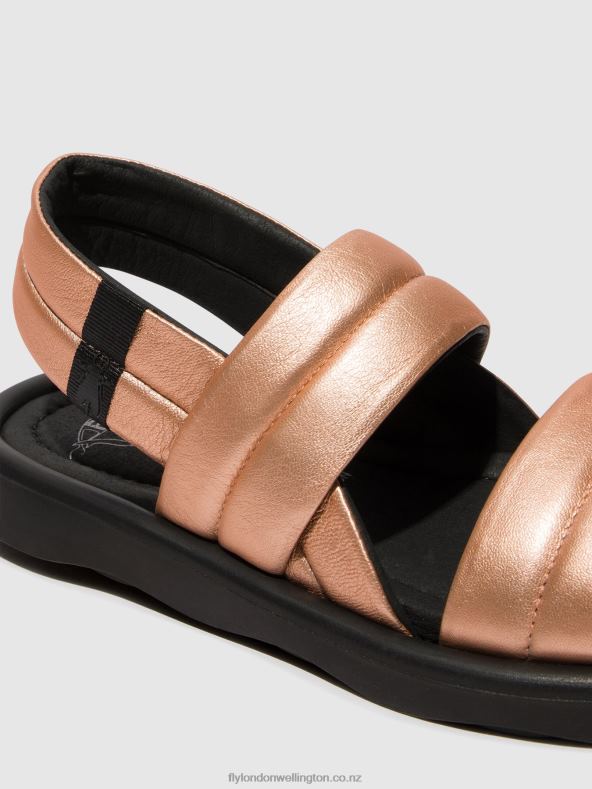 Women Fly London BLUSH GOLD Sling-Back Sandals TOFY941 0B6X4458
