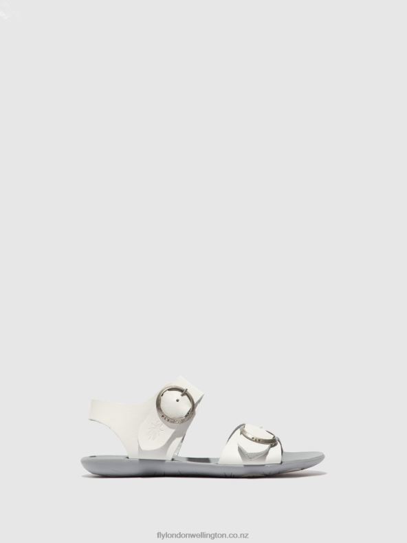 Women Fly London BRIDLE OFF WHITE Buckle Sandals MASA757 0B6X4596