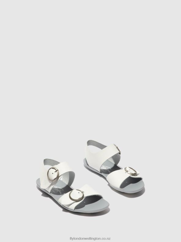 Women Fly London BRIDLE OFF WHITE Buckle Sandals MASA757 0B6X4596