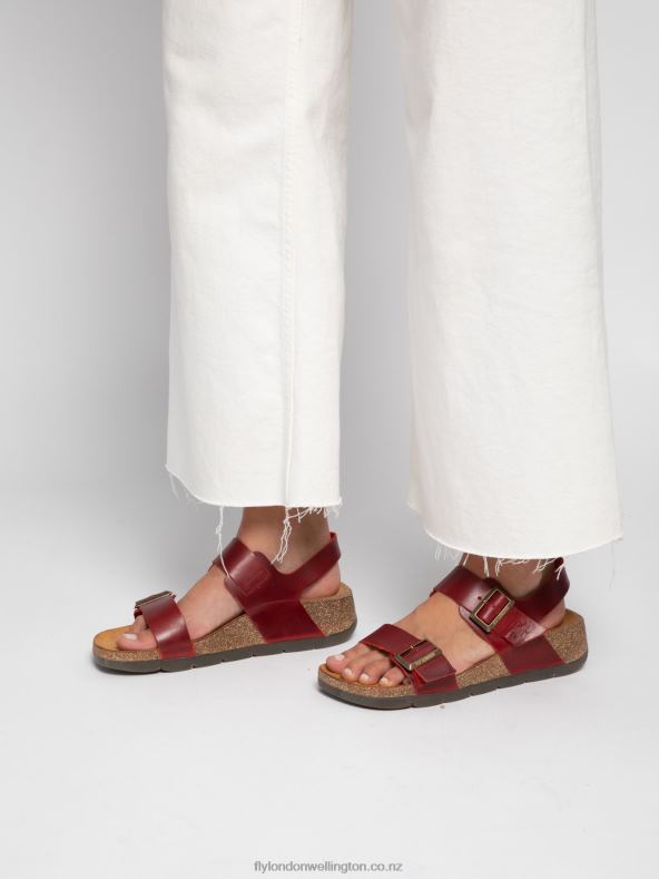 Women Fly London BRIDLE RED Buckle Sandals CEKE722 0B6X4606