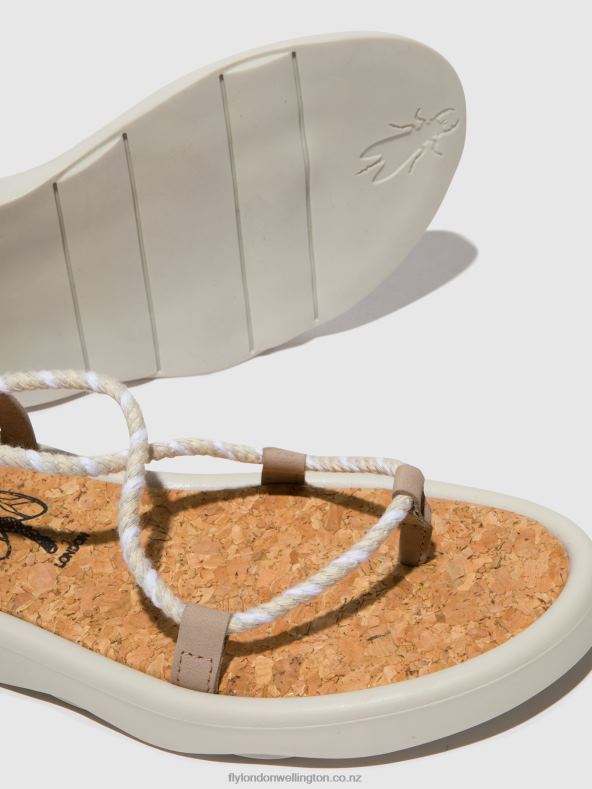 Women Fly London CONCRETE(OFFWHITE) Lace-up Sandals TACE874 0B6X4552