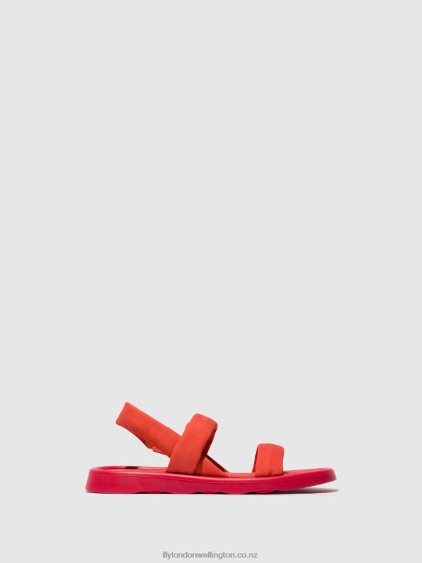 Women Fly London DEVIL RED Sling-Back Sandals TERA873 0B6X4540