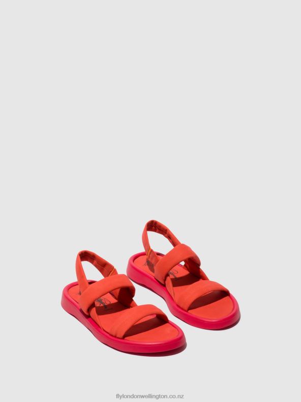 Women Fly London DEVIL RED Sling-Back Sandals TERA873 0B6X4540