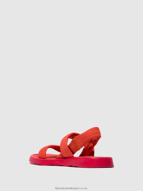 Women Fly London DEVIL RED Sling-Back Sandals TERA873 0B6X4540