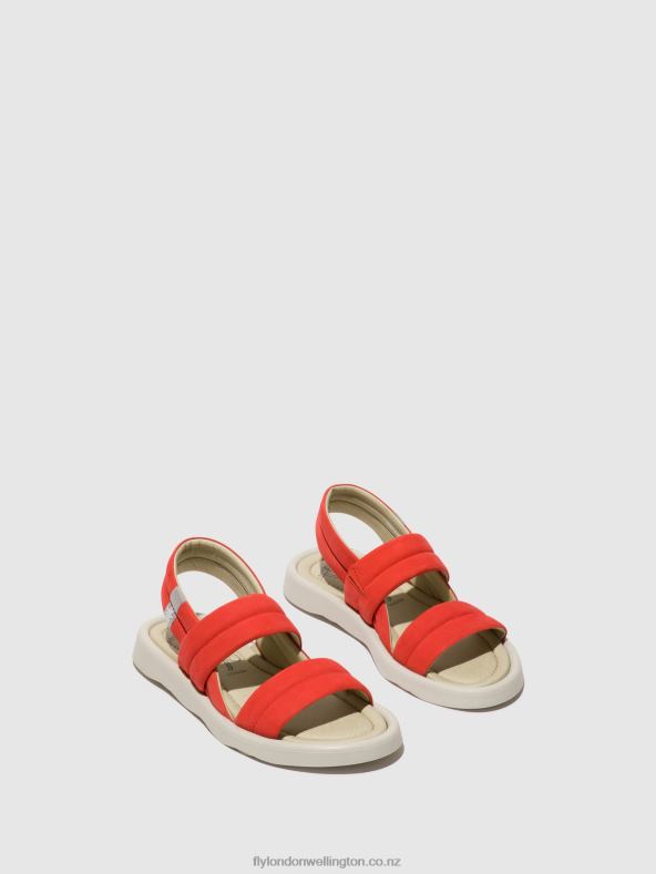 Women Fly London DEVIL RED Sling-Back Sandals TOFY941 0B6X4459