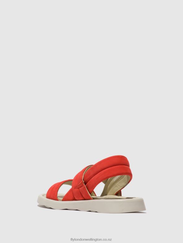 Women Fly London DEVIL RED Sling-Back Sandals TOFY941 0B6X4459