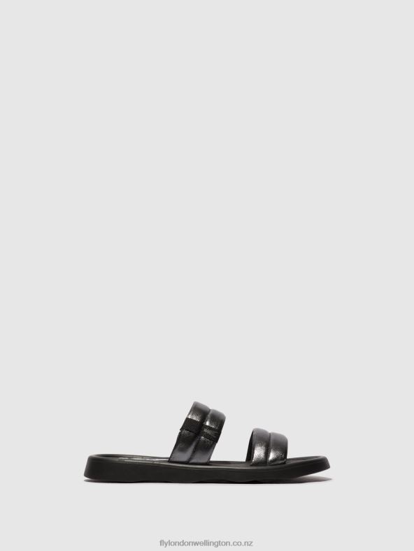 Women Fly London GRAPHITE Flat Sandals TOHA942 0B6X4474