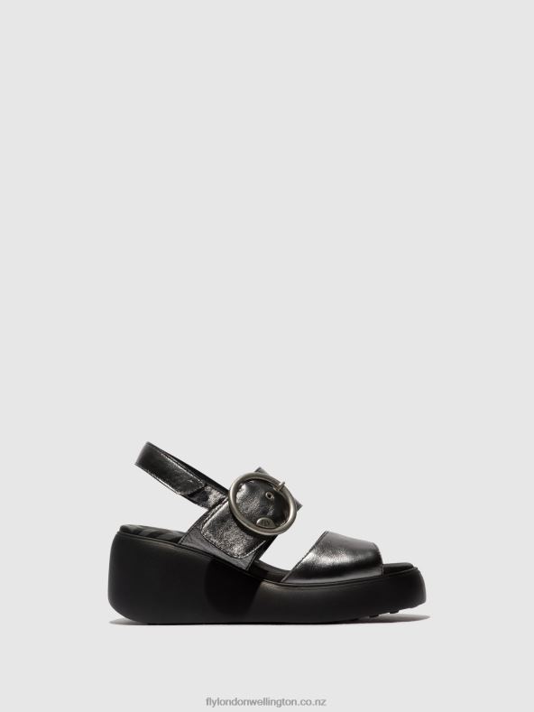Women Fly London GRAPHITE Sling-Back Sandals DIGO939 0B6X4455