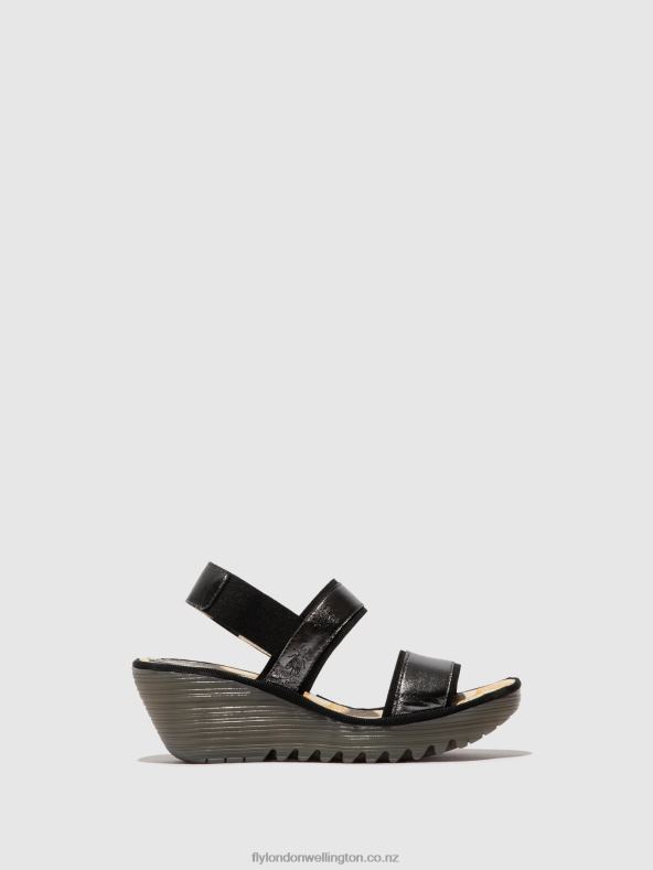 Women Fly London GRAPHITE Sling-Back Sandals YACO416 0B6X4441