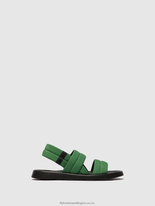 Women Fly London LIME GREEN Sling-Back Sandals TOFY941 0B6X4449