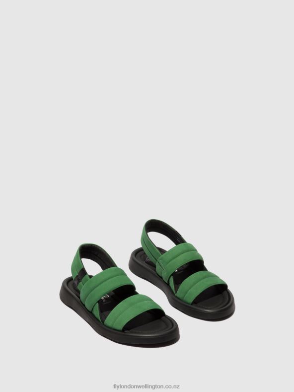 Women Fly London LIME GREEN Sling-Back Sandals TOFY941 0B6X4449
