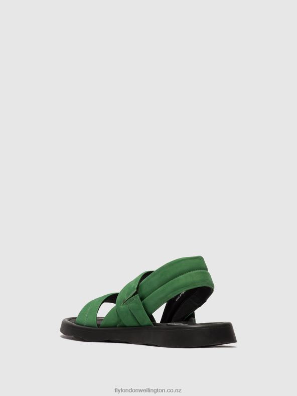 Women Fly London LIME GREEN Sling-Back Sandals TOFY941 0B6X4449