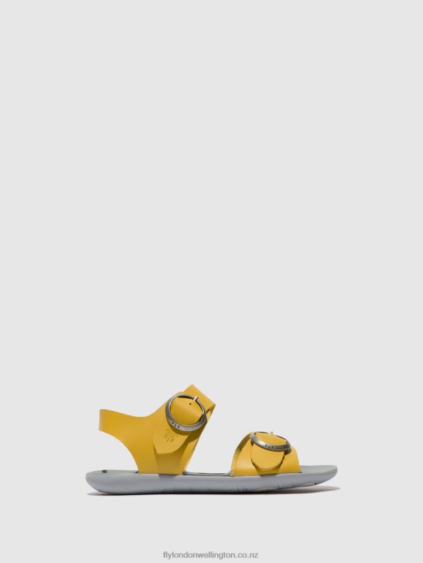 Women Fly London MUSTARD Buckle Sandals MASA757 0B6X4498