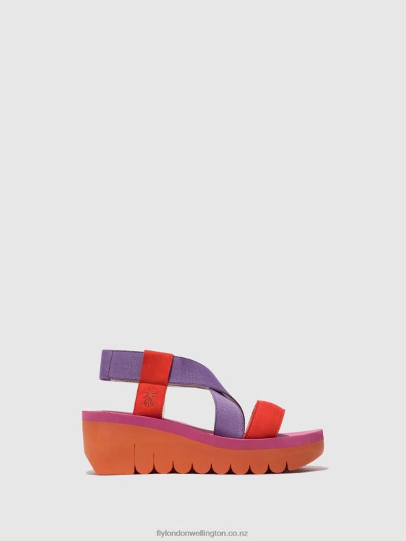 Women Fly London ORANGE (VIOLA) Sling-Back Sandals YABI922 0B6X4442