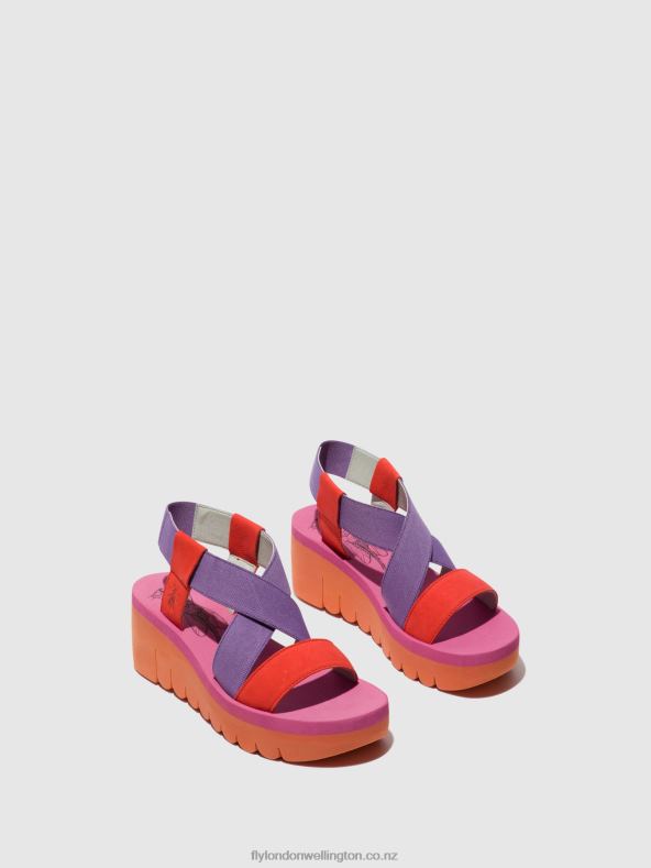 Women Fly London ORANGE (VIOLA) Sling-Back Sandals YABI922 0B6X4442