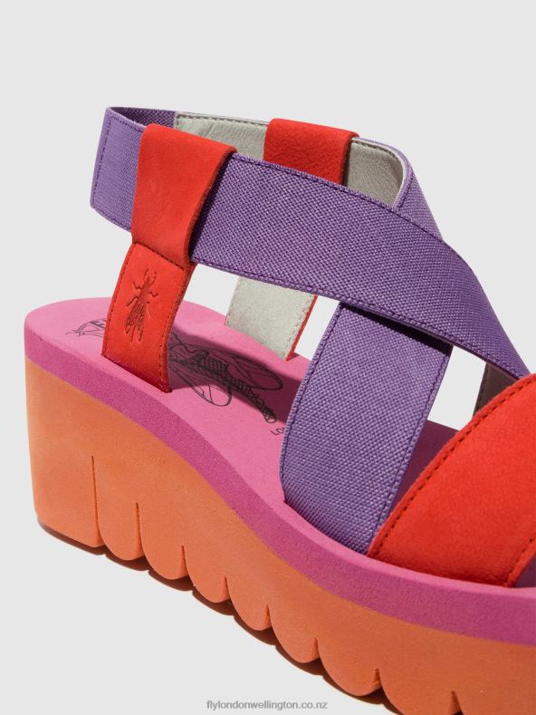 Women Fly London ORANGE (VIOLA) Sling-Back Sandals YABI922 0B6X4442