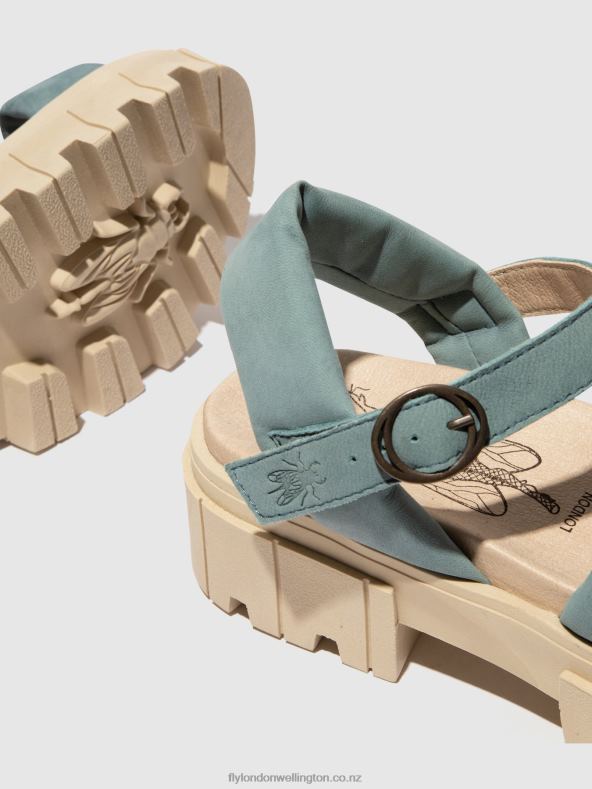 Women Fly London PALE BLUE Sling-Back Sandals JELA864 0B6X4548