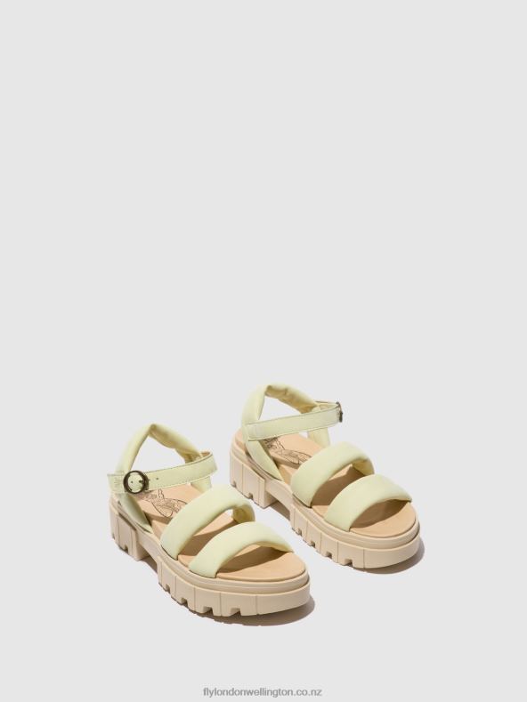 Women Fly London PALE YELLOW Sling-Back Sandals JELA864 0B6X4549