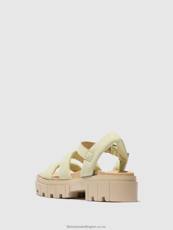 Women Fly London PALE YELLOW Sling-Back Sandals JELA864 0B6X4549