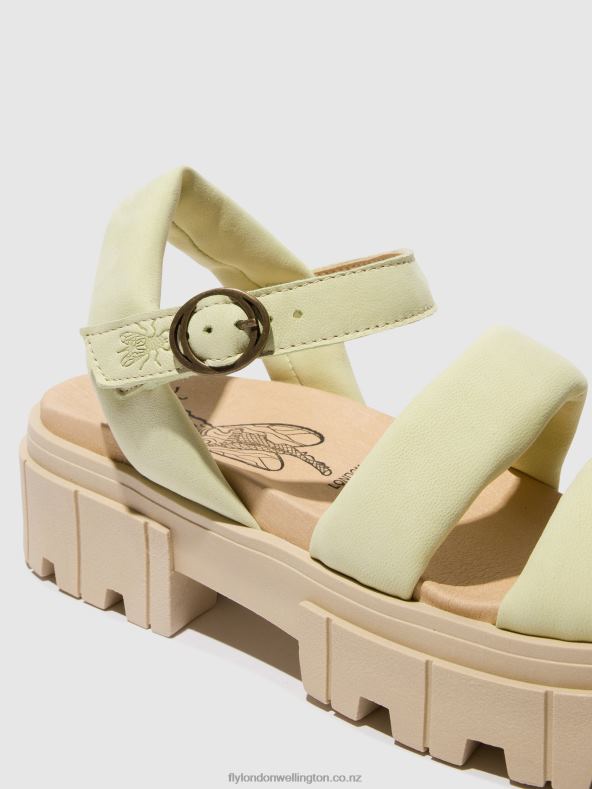 Women Fly London PALE YELLOW Sling-Back Sandals JELA864 0B6X4549