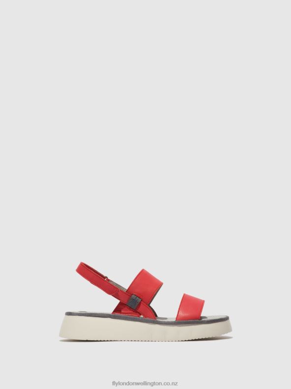 Women Fly London RASPBERRY Sling-Back Sandals CURA318 0B6X4462