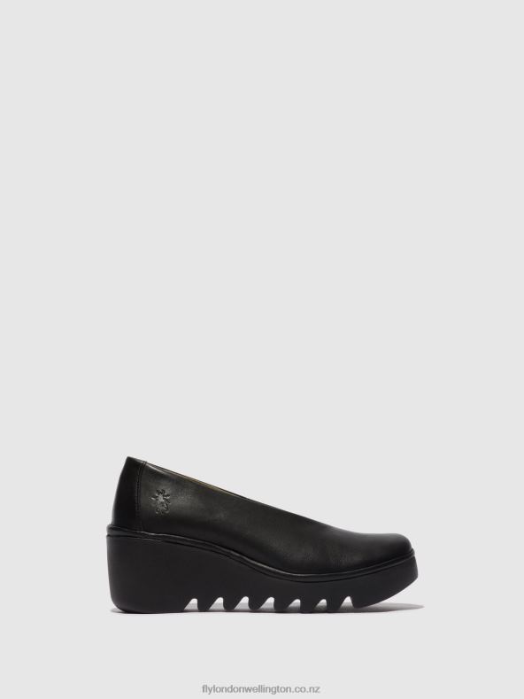 Women Fly London BLACK Slip-on Shoes BESO246 0B6X4672